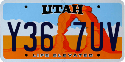 UT license plate Y367UV