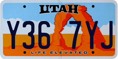UT license plate Y367YJ