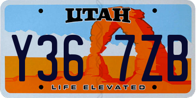UT license plate Y367ZB