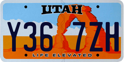 UT license plate Y367ZH