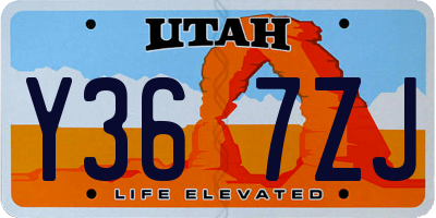 UT license plate Y367ZJ
