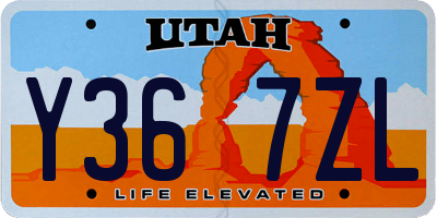 UT license plate Y367ZL
