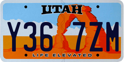 UT license plate Y367ZM