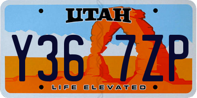 UT license plate Y367ZP