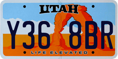 UT license plate Y368BR