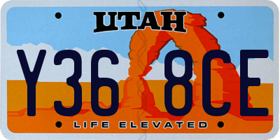 UT license plate Y368CE