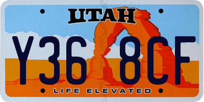 UT license plate Y368CF
