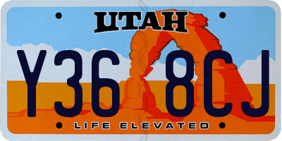 UT license plate Y368CJ