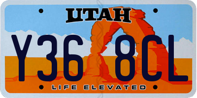 UT license plate Y368CL