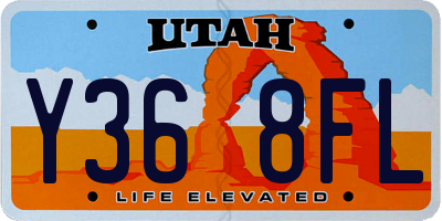 UT license plate Y368FL