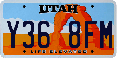 UT license plate Y368FM