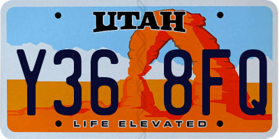 UT license plate Y368FQ