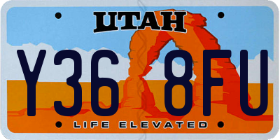 UT license plate Y368FU