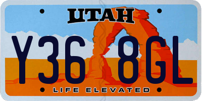 UT license plate Y368GL