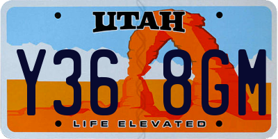 UT license plate Y368GM