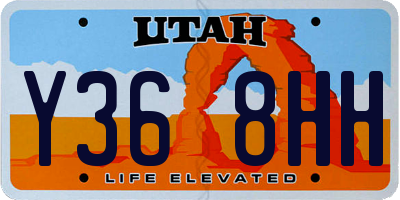 UT license plate Y368HH
