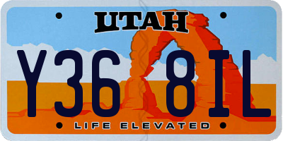 UT license plate Y368IL