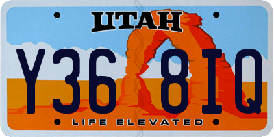 UT license plate Y368IQ