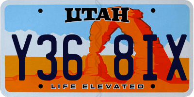 UT license plate Y368IX