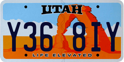 UT license plate Y368IY