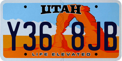 UT license plate Y368JB