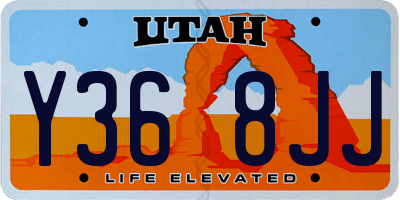 UT license plate Y368JJ
