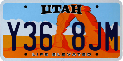 UT license plate Y368JM