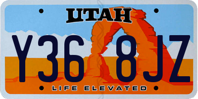 UT license plate Y368JZ