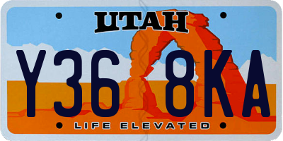 UT license plate Y368KA