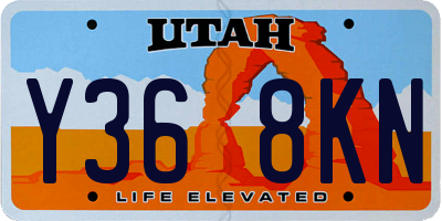 UT license plate Y368KN