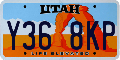 UT license plate Y368KP