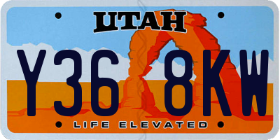 UT license plate Y368KW