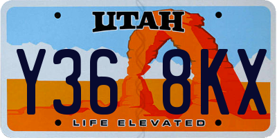 UT license plate Y368KX