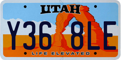 UT license plate Y368LE
