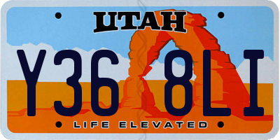 UT license plate Y368LI