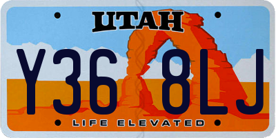 UT license plate Y368LJ