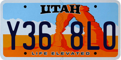 UT license plate Y368LO