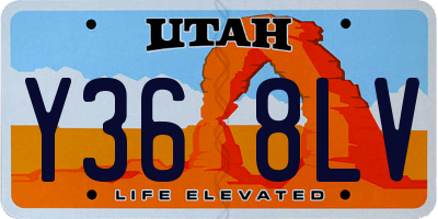 UT license plate Y368LV