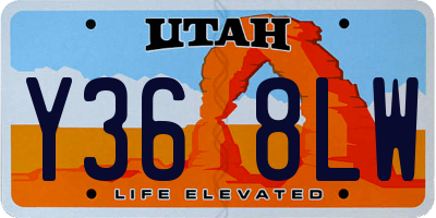 UT license plate Y368LW