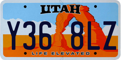 UT license plate Y368LZ
