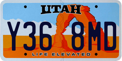 UT license plate Y368MD