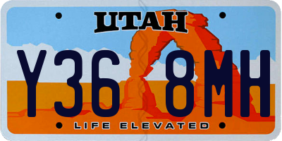 UT license plate Y368MH