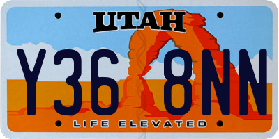 UT license plate Y368NN