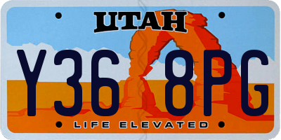 UT license plate Y368PG