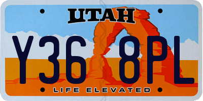 UT license plate Y368PL