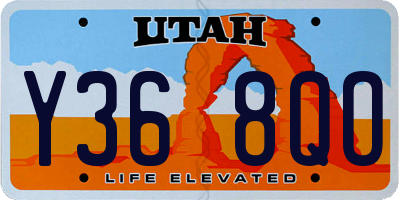 UT license plate Y368QO