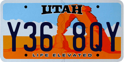 UT license plate Y368QY