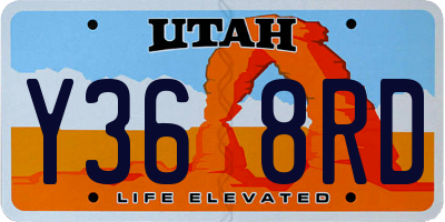 UT license plate Y368RD