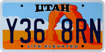 UT license plate Y368RN