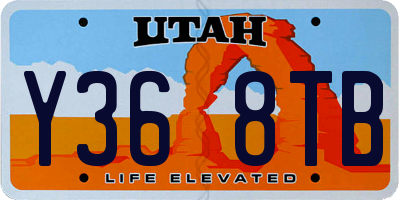 UT license plate Y368TB